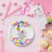 Cute baby olifant Birthday party Papieren Bordje (Feest)