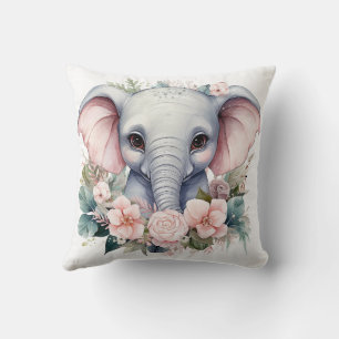Cute Baby Olifant Decoratiekussen Kussen