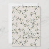 Cute Baby Olifant Foliage Baby Shower Uitnodiging (Achterkant)