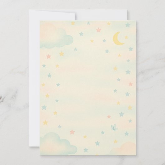 Cute Baby Olifant Geslacht Reveal Uitnodiging (Achterkant)