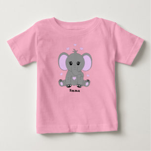 Cute baby olifant in roze voor meisjes