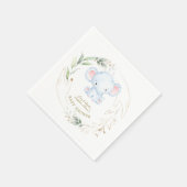 Cute Baby Olifant Jungle Groene Baby Shower    Servet (Hoek)