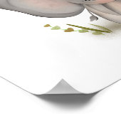 Cute Baby Olifant Konijn Poster Print (Hoek)