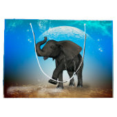 Cute baby-olifant large cadeautasje (Achterkant)