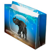 Cute baby-olifant large cadeautasje (Voorkant Gekanteld)