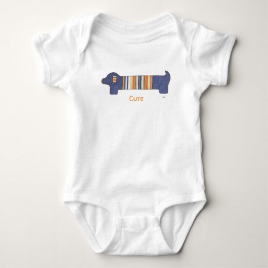 Cute Baby One Piece - Cute Dachshund Romper (Voorkant)