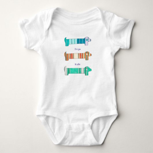 Cute Baby One Piece - Dogs Rule Romper (Voorkant)