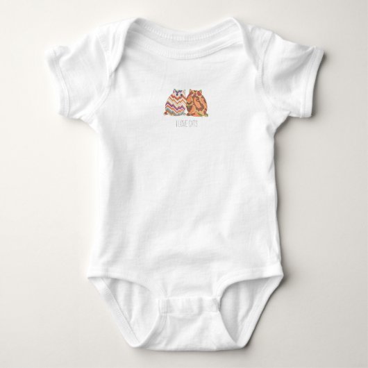 Cute Baby One Piece - I Love Cats Romper (Voorkant)