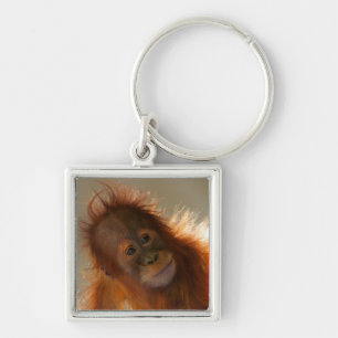 Cute Baby Orangutan Sleutelhanger
