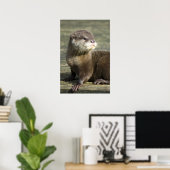 Cute Baby Otter Poster (Thuiskantoor)