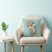 Cute Baby Otter Pup Kussen (Stoel)