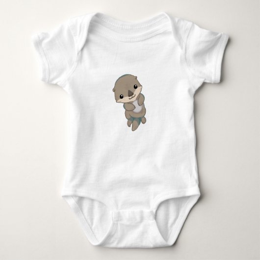 Cute Baby Otter Pup Romper (Voorkant)