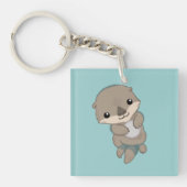 Cute Baby Otter Pup Sleutelhanger (Voorkant)