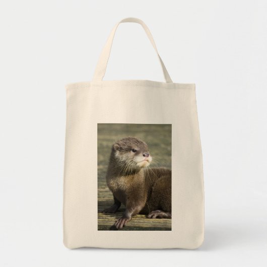 Cute Baby Otter Tote Bag (Voorkant)
