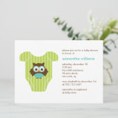 Cute Baby Outfit Baby shower Kaart (Staand voorkant)