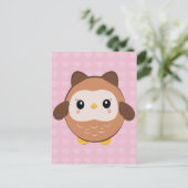 Cute Baby Owl Briefkaart (Staand voorkant)