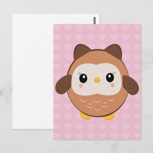 Cute Baby Owl Briefkaart (Voorkant / Achterkant)
