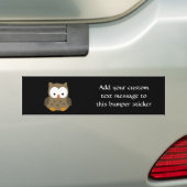 Cute Baby Owl Bumpersticker (Op auto)