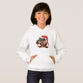 Cute Baby Owl in het Pet met Kerstmis en Gift - Fu (Voorkant volledig)