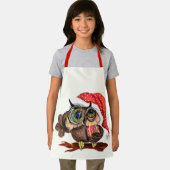 Cute Baby Owl in het Pet met Kerstmis en Gift - Fu Schort (Insitu)