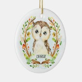 Cute Baby Owl Keramisch Ornament (Rechts)