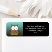 Cute Baby Owl Personalized Etiket (Insitu)