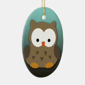 Cute Baby Owl Personalized Keramisch Ornament (Rechts)