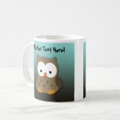 Cute Baby Owl Personalized Koffiemok (Voorkant links)