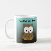 Cute Baby Owl Personalized Koffiemok (Links)