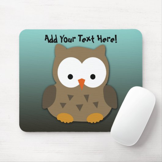Cute Baby Owl Personalized Muismat (Met muis)