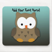 Cute Baby Owl Personalized Muismat (Voorkant)