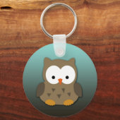 Cute Baby Owl Personalized Sleutelhanger (Voorkant)