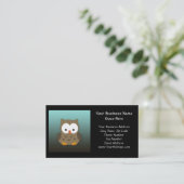 Cute Baby Owl Personalized Visitekaartje (Staand voorkant)