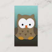 Cute Baby Owl Personalized Visitekaartje (Achterkant)