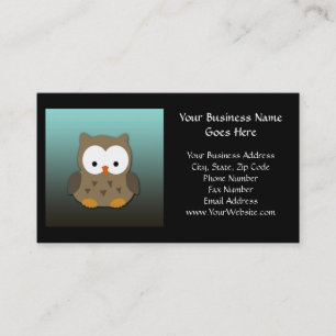 Cute Baby Owl Personalized Visitekaartje