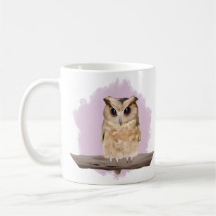 Cute Baby Owl - Roze Koffiemok