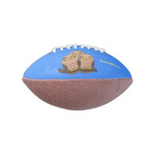 Cute baby owl trio cartoon illustratie american football (Gedraaid 90)