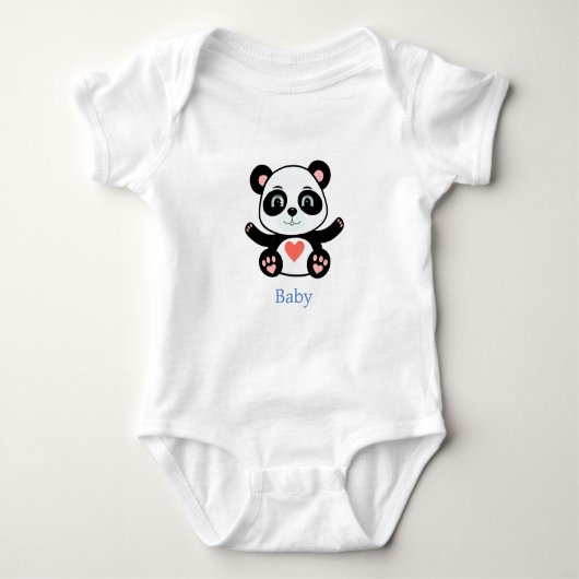 Cute Baby Panda Beer Cartoon Romper (Voorkant)