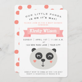 Cute Baby Panda Beer | Uitnodiging tot Baby shower