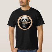 Cute Baby Panda Beer zwemt in een hok ramen T-shirt (Voorkant)
