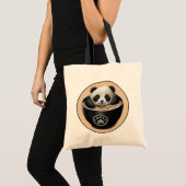 Cute Baby Panda Beer zwemt in een hok ramen Tote Bag (Voorkant (product))