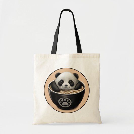 Cute Baby Panda Beer zwemt in een hok ramen Tote Bag (Voorkant)