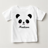 Cute Baby Panda Face Personalized T-Shirt (Voorkant)
