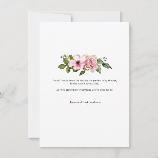 Cute Baby Panda Flat Hartelijk dank Bedankkaart (Achterkant)