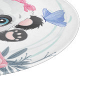 Cute Baby Panda Flower WreatCustom Name Snijplank (Hoek)