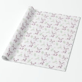 Cute Baby Panda Flowers Baby shower Cadeaupapier (Uitgerold)