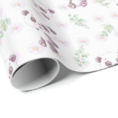 Cute Baby Panda Flowers Baby shower Cadeaupapier (Rol Hoek)