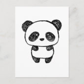 Cute Baby Panda getekend in Charcoal #3 Briefkaart (Voorkant)