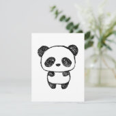 Cute Baby Panda, getekend in Charcoal - Amanda Roo (Staand voorkant)