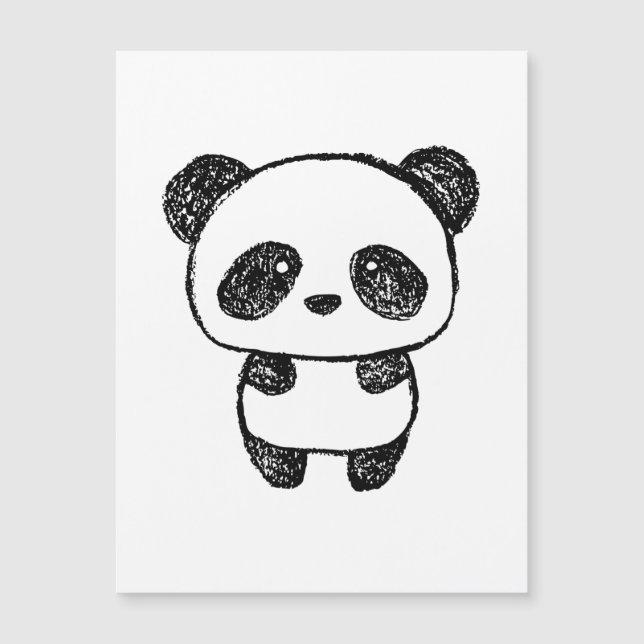 Cute Baby Panda, getekend in Charcoal - Amanda Roo (Voorkant)